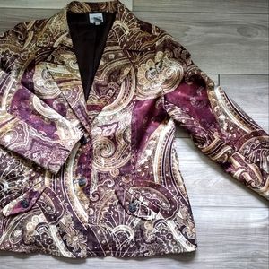 Chico's Paisley Blazer Size 2